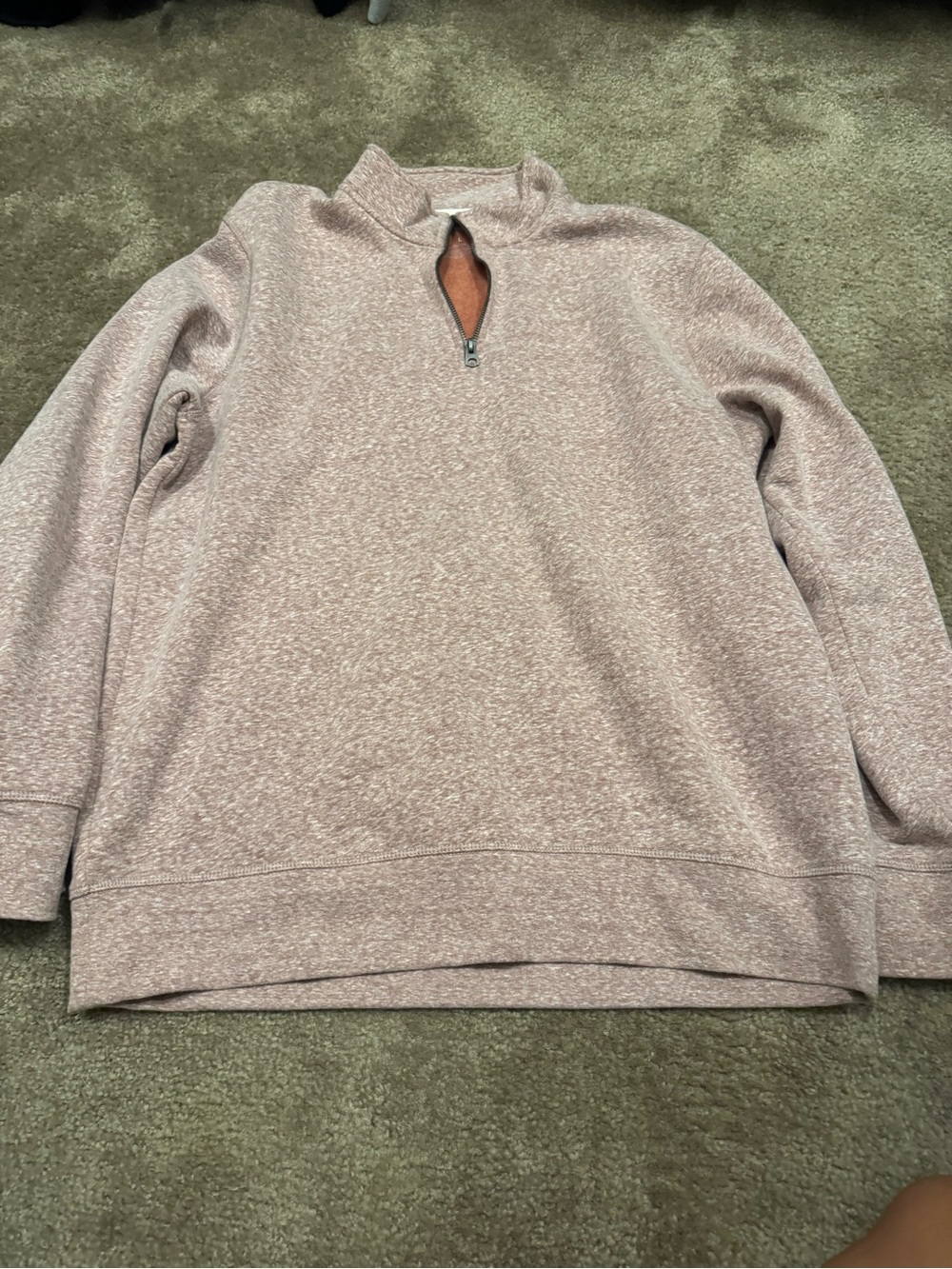 Men’s Half-Zip Pullover Sweater - Light Mauve